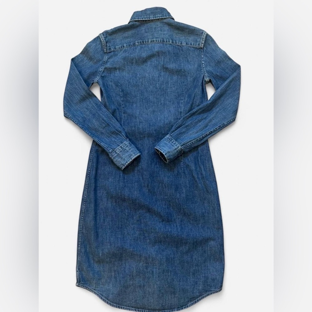 Ralph Lauren Blue Denim Button-Front Shirt Dress Preppy Women’s Size XS - Picture 6 of 6